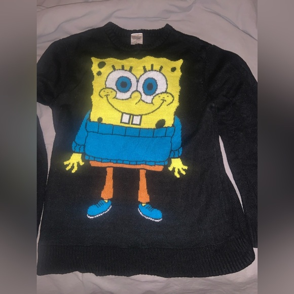 SPONGEBOB KNIT SWEATER LARGE - Picture 1 of 3